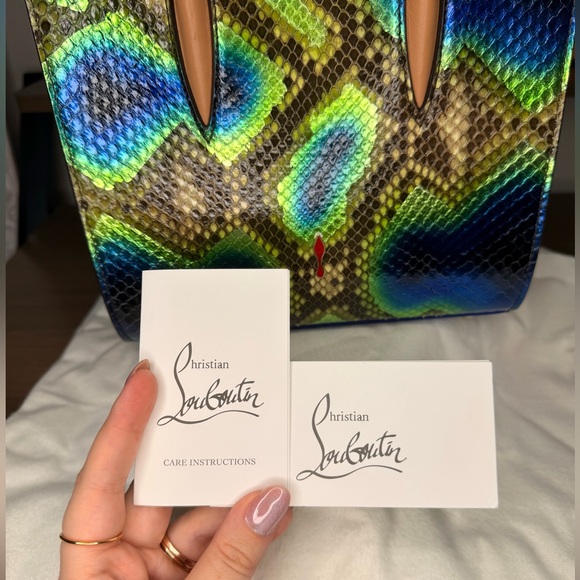 RARE Christian Louboutin Paloma Python Roccia - Small - Picture 15 of 16